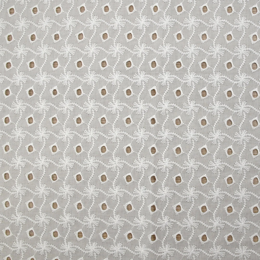 Broderie anglaise Nadiya blanc cassé