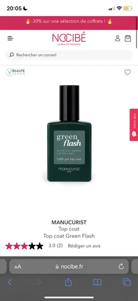 Manucurist | Top coat Top coat Green Flash - GREEN FLASH - Top coat 15 ML - Transparent