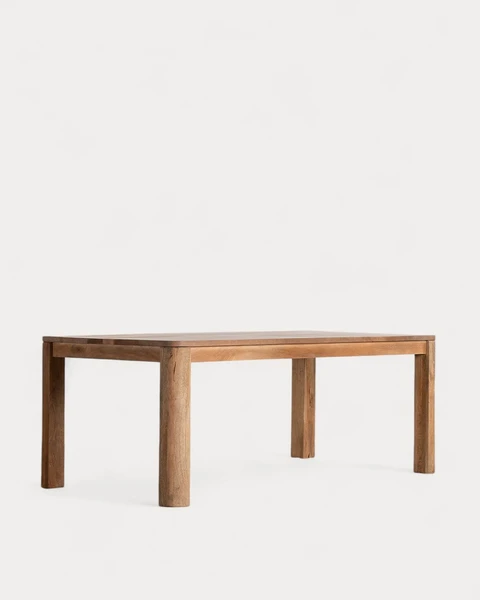 Table de Salle à Manger Rectangulaire en Bois de Manguier (200x100 cm) Valde