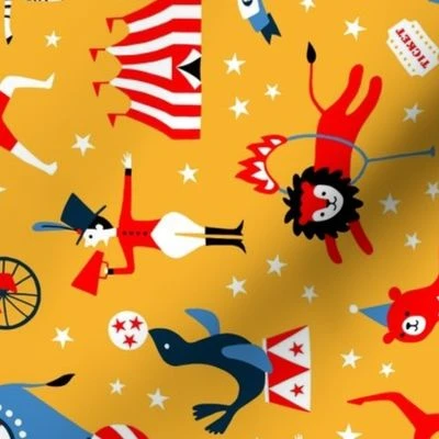 Big Top Circus retro (rotated) Fabric | Spoonflower