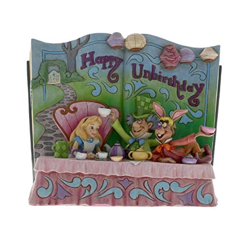 Disney Tradition By Jim Jore 4062257 Livre d'histoire d'Alice, Résine, Multi-Colour, Taglia Unica