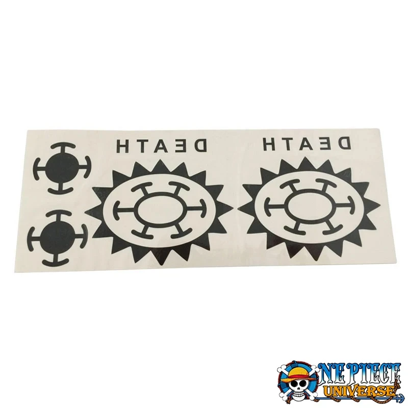 Trafalgar Law Hand Tattoo DEATH Sticker Cosplay | One Piece Universe Store