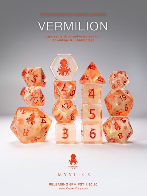 Vermilion Dice Set
