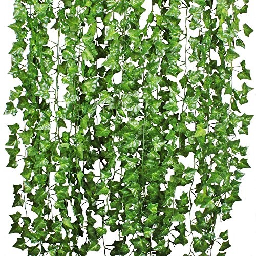 YQing Lierre Artificielle Plantes Guirlande Vigne 12 Pcs 84 Ft Exterieur Lierre Artificielle Guirlande Décoration pour Célébration, Mariage, Cuisine, Jardin, Bureau