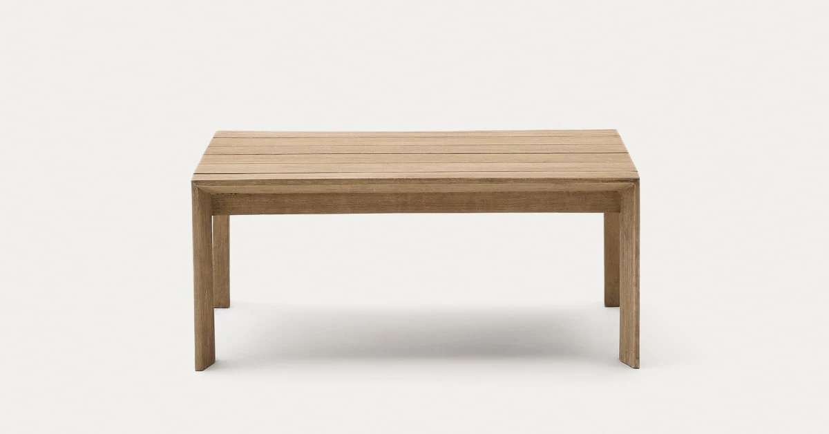 Table basse Ambra en bois d’acacia avec finition claire 82,5 x 82,5 cm FSC 100 % | Kave Home®