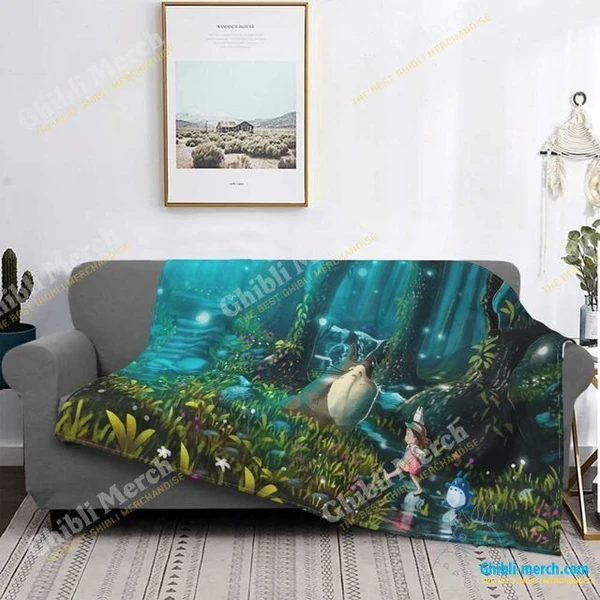 Totoro Sleep Throw Blanket For Sale - Ghibli Merch Store - Official Studio Ghibli Merchandise
