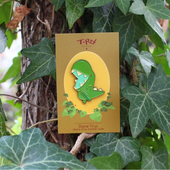 T-Rex enamel pin (embossed)