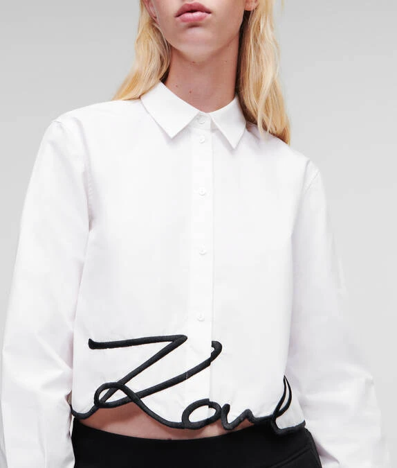 CHEMISE CROPPED KARL SIGNATURE