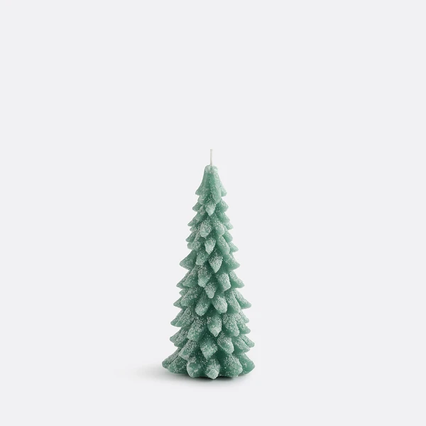 Bougie cire, forme sapin, H20 cm, Caspar