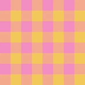 JP26 - Step Back Yellow and Savvy Pink Fabric | Spoonflower