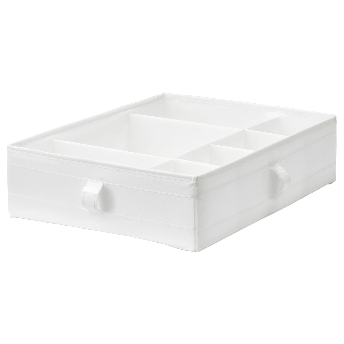 SKUBB Boîte à compartiments - blanc 44x34x11 cm