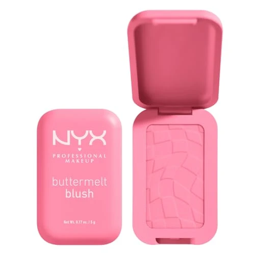 NYX PROFESSIONAL MAKEUP - Blush en Poudre, enrichi en beurre de mangue, beurre d'amande &amp; beure de karité - Texture Fondante - Formule Vegan - Buttermelt Blush, Teinte : Butta Together