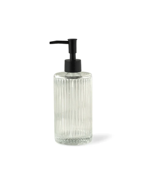 Distributeur à savon | Quartz/polypropylène. 7,5 x 20,5 cm. | Black