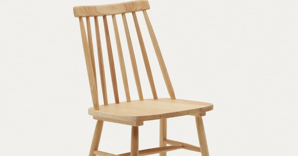 Chaise Tressia DM et bois d'hévéa laqué naturel | Kave Home France