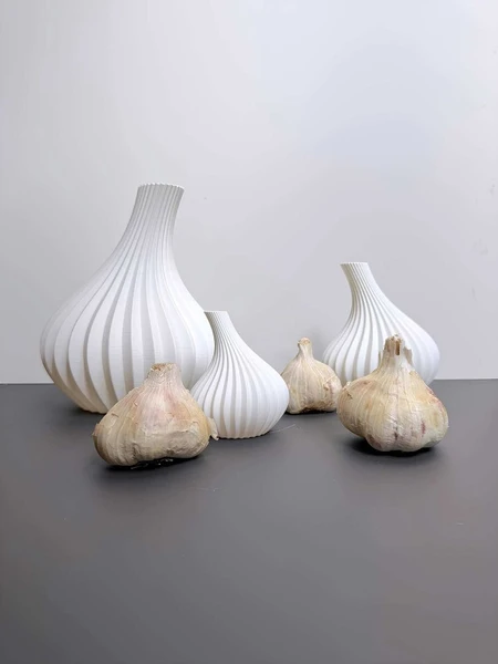 Vase Gousse d'Ail Blanc - Taille au Choix