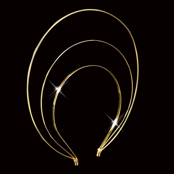 Bandeau Unique à 3 couches pour femmes, accessoires de cheveux de mariage, diadème doré, couronne, bijoux pour femmes, serre-tête en métal