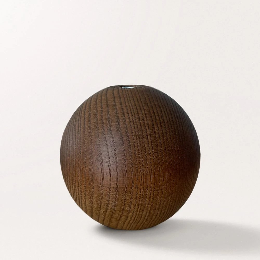 Otto 100 Walnut finish - Pied de meuble en bois de frêne