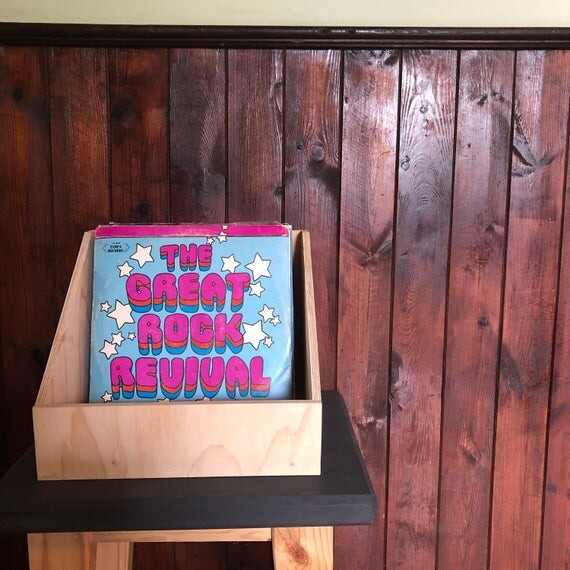 Record crate - Vinyl Record Stand - Wooden Crate - Vinyl Record Display