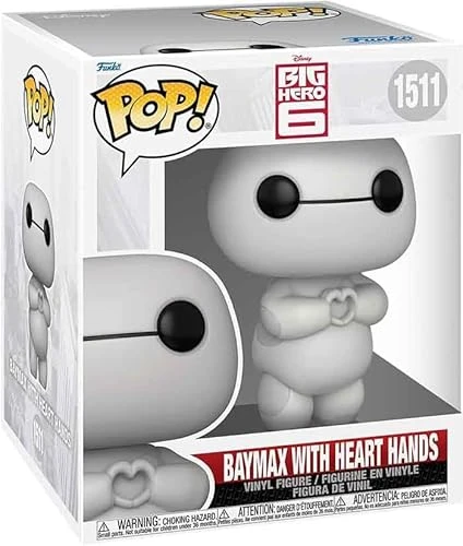 Funko Pop! Super: BH6 – Baymax - (Heart Hands) - Big Hero 6 - Les Nouveaux Héros - Figurine en Vinyle à Collectionner - Idée de Cadeau - Produits Officiels - Jouets pour Les Enfants et Adultes