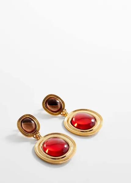 Boucles d’oreilles pierres combinées -  Femme | Mango France