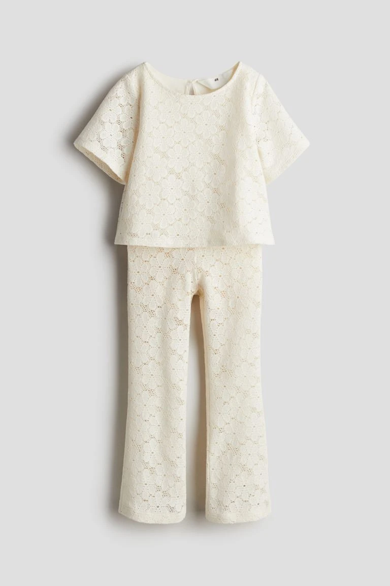 Ensemble 2 pièces façon crochet
