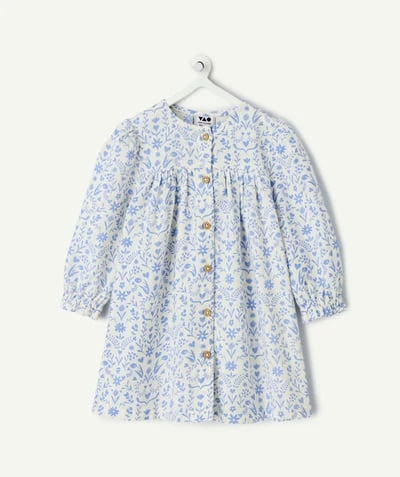 Robe manches longues bébé fille imprimée floral