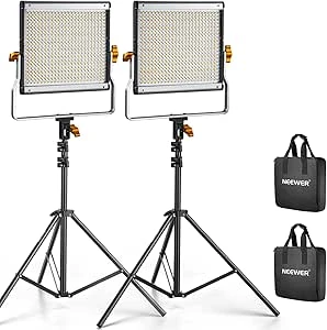2 Packs Dimmable Bi Color 480 LED Video Light Kit