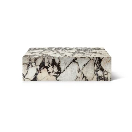 Eternity Modern | Kaia Marble Plinth Block Large Coffee Table 39" – Calacatta Viola