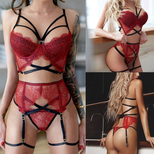 Lingerie dentelle porte jarretelle