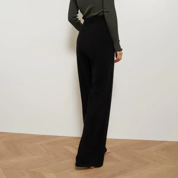 Pantalon large en cachemire, oeko-tex