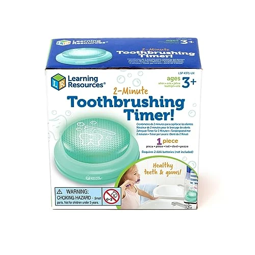 Learning Resources Minuterie de 2 minutes pour se laver les dents pour enfants, à partir de 3 ans