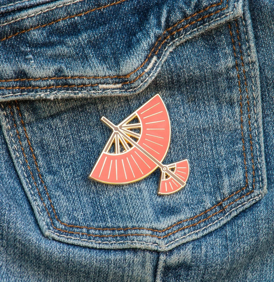 Red Air Glider Enamel Pin | Leo Lotus Art