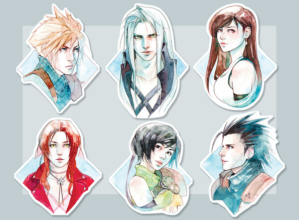 AUTOCOLLANT - Final Fantasy VII FF7 Glossy Vinyl Stickers