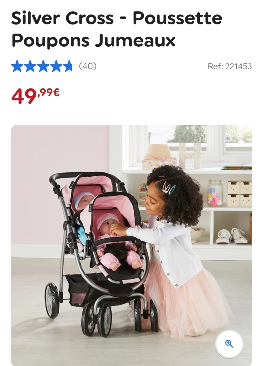 Silver Cross - Poussette Poupons Jumeaux