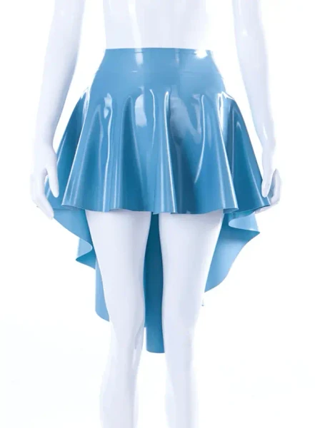 Jupe circulaire asymétrique en latex