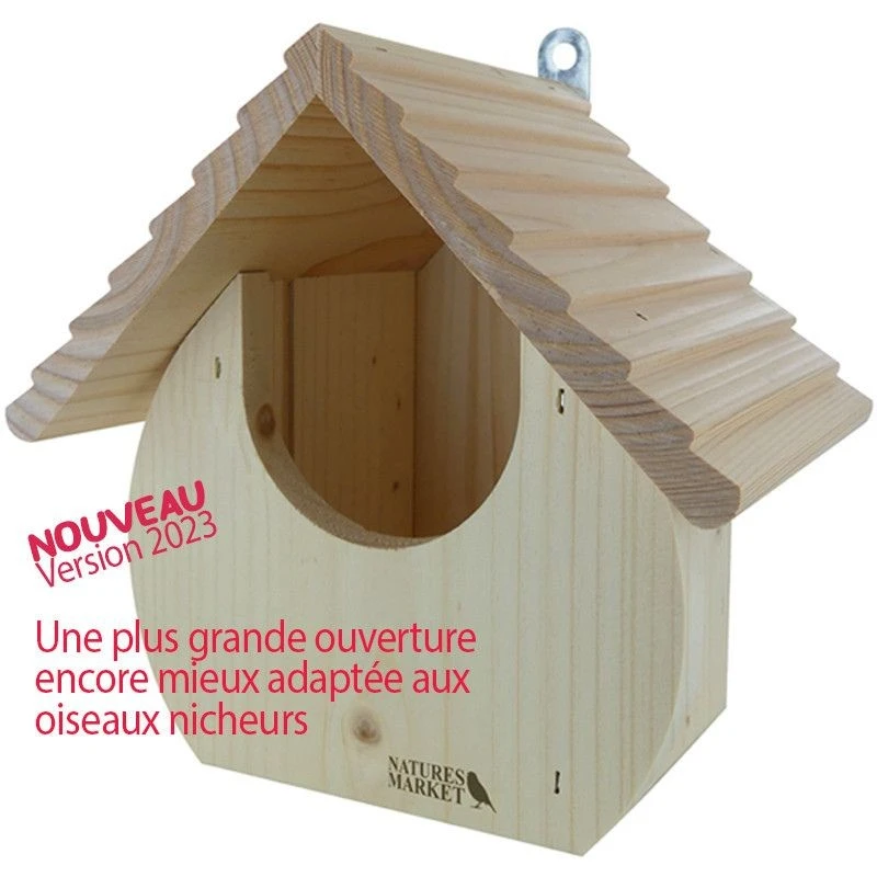 Nichoir "Le Dodu" - Semi-ouvert - Pin Douglas/Epicéa