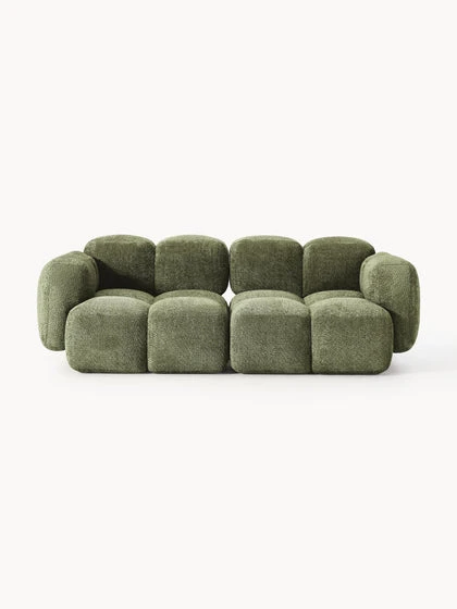 Canapé modulable 3 places en peluche-bouclette Tayla | Westwing