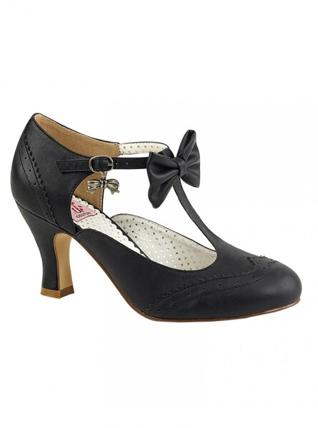 Chaussures Escarpins Vintage Rockabilly Pin Up Couture "Flapper Bow"