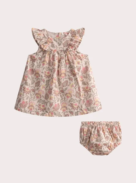 Robe à imprimé fleuri pour bébé fille