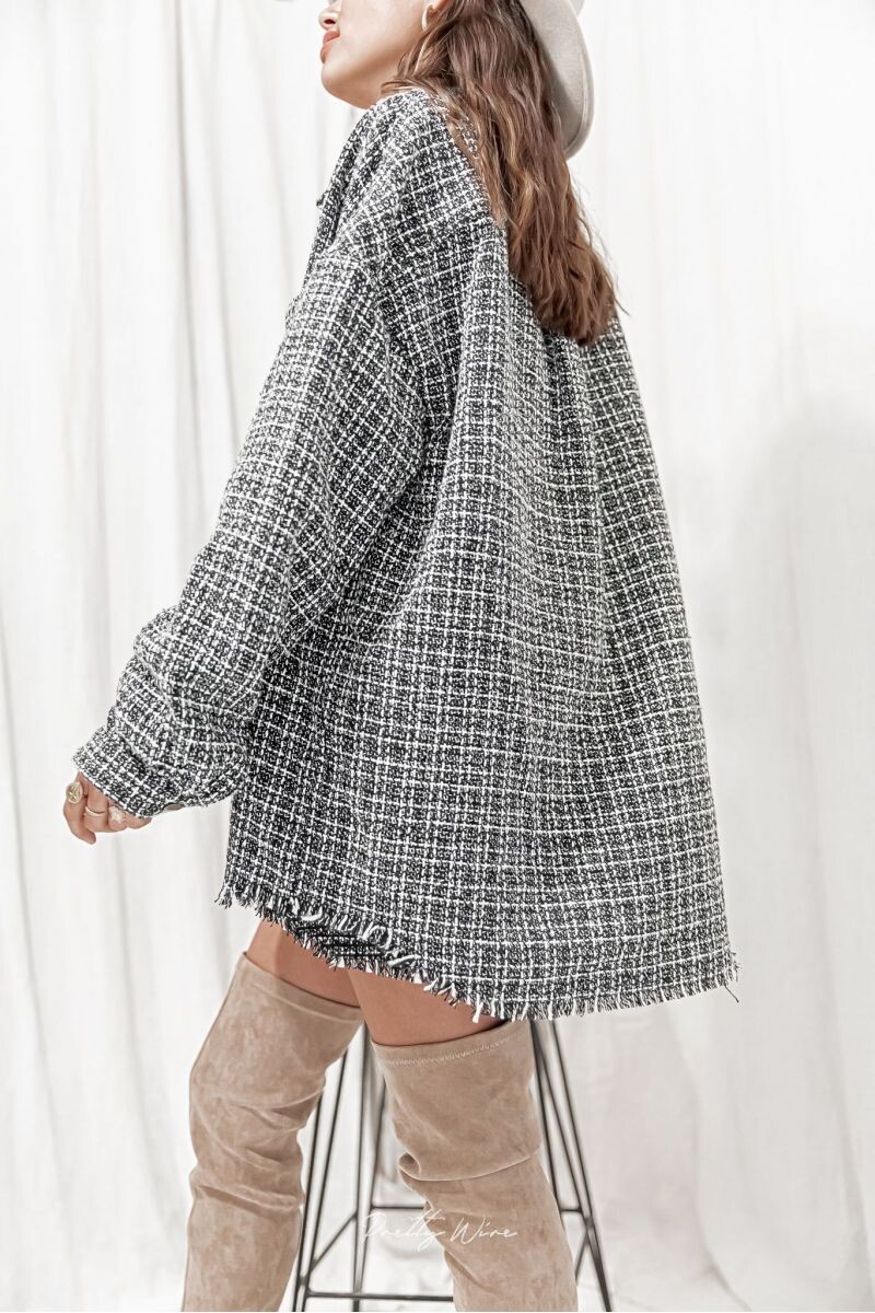 Alix noire - veste en tweed