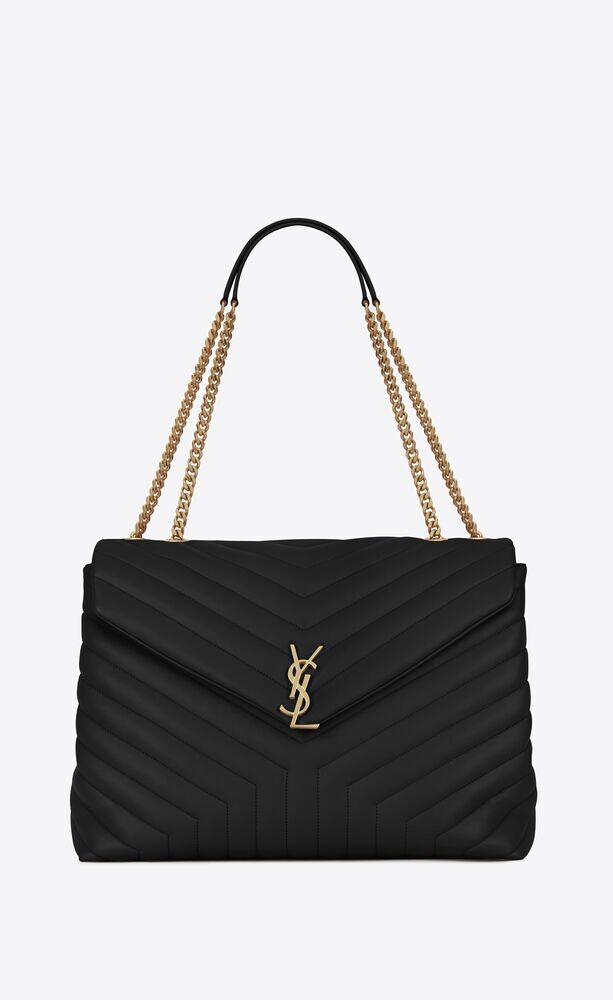 loulou large chain bag en cuir matelassé «y»