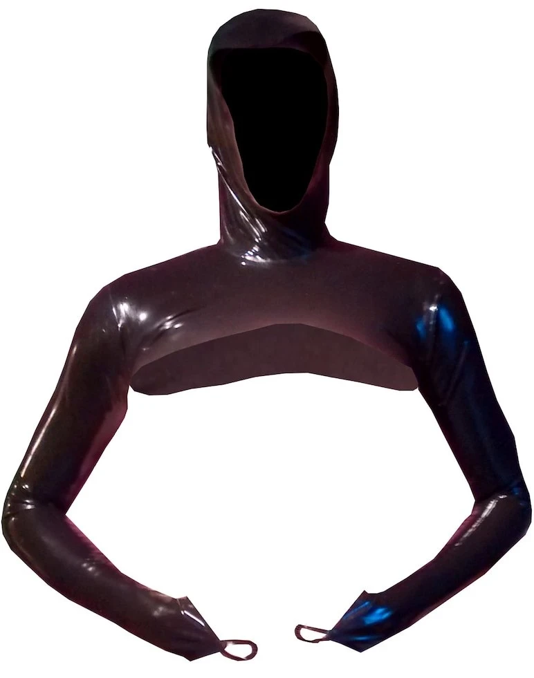 Boléro à capuche en latex pour homme