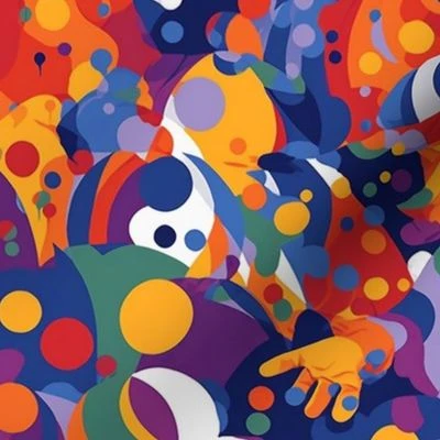 mardi gras clown and jester madness Fabric | Spoonflower