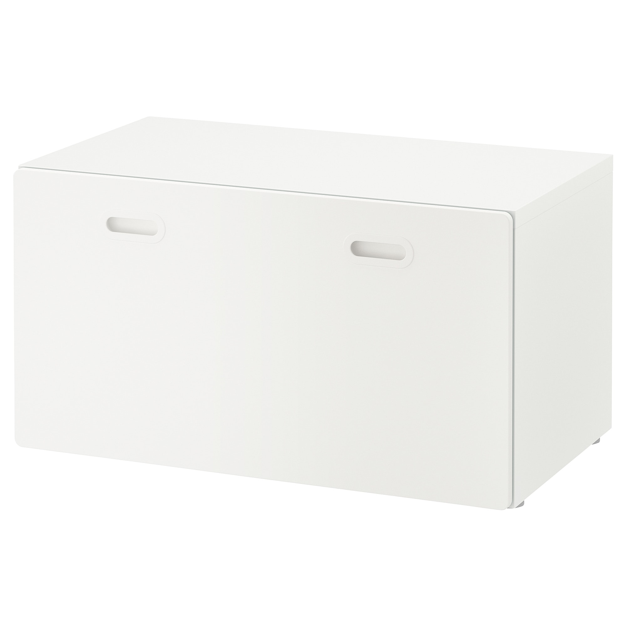 SMÅSTAD Banc avec rangement jouets, blanc/rose pâle, 90x52x48 cm - IKEA