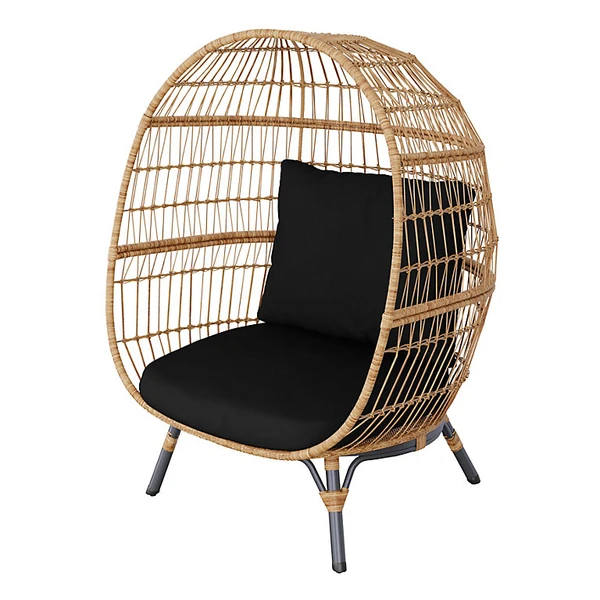 Fauteuil œuf Apolima GoodHome rotin l.114,5 x H.151 c P.109,5cm | Castorama