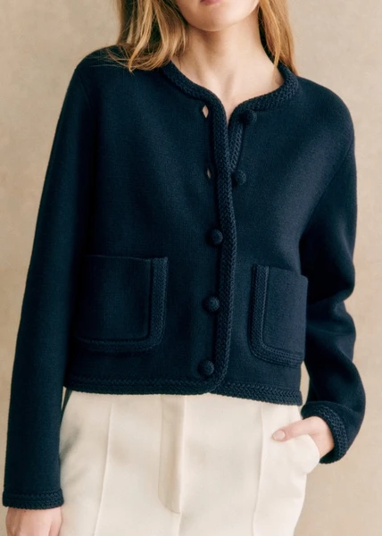 Veste Auguste - Marine - Coton Biologique - Sézane