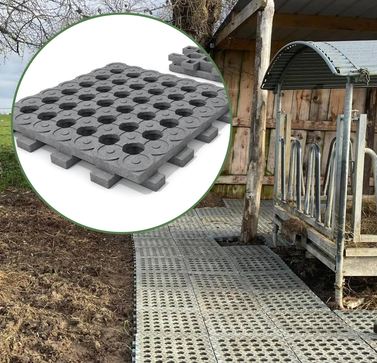 Lot 70 dalles de stabilisation 50x50 cm - pour 17,5 m2