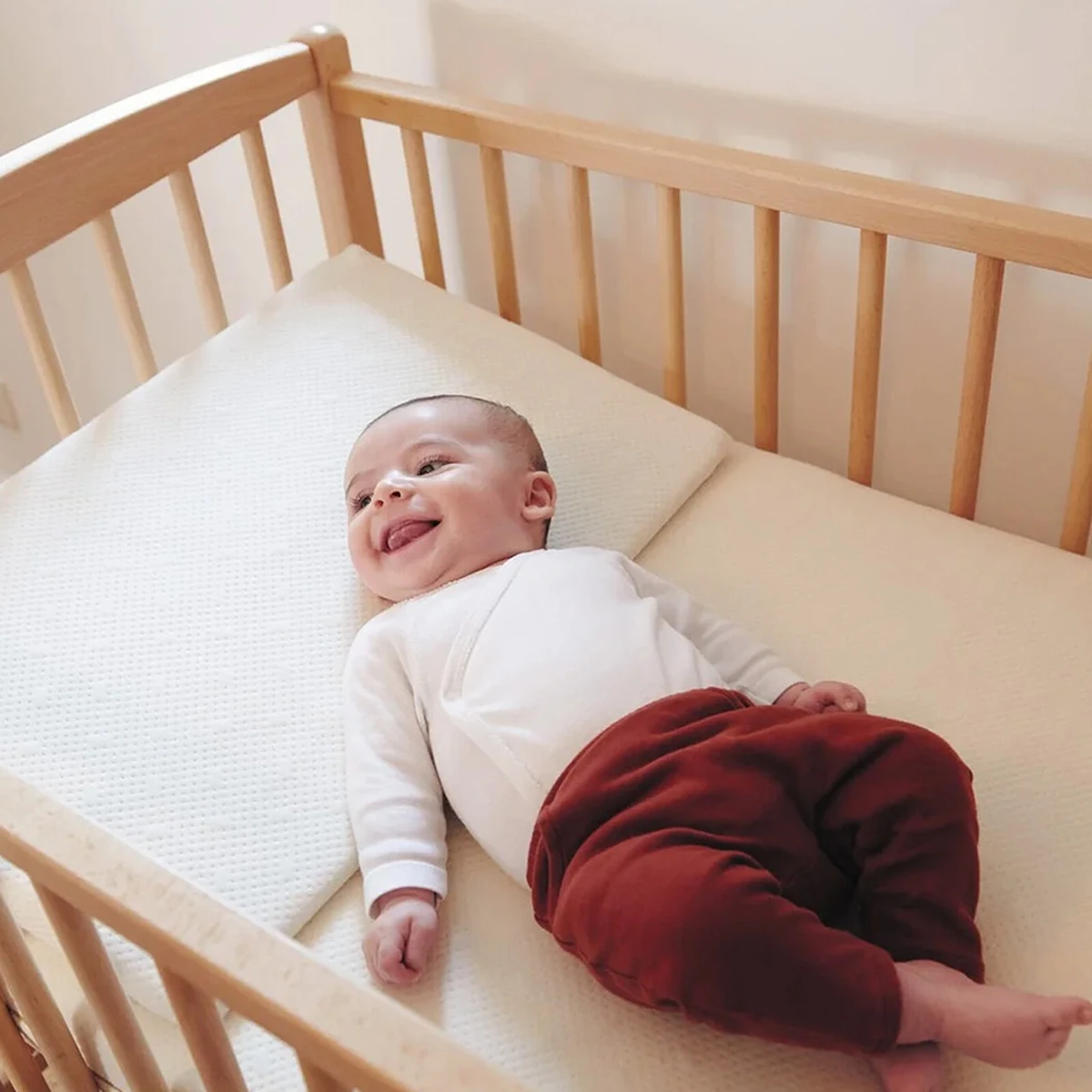 Plan Incliné 10° Organic Coton pour Lit 70 x 140 cm - Beige