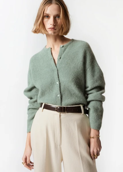 Cardigan en maille d’alpaga mélangé