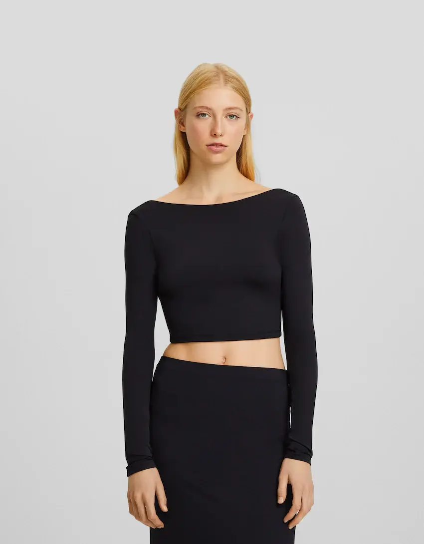 Top manches longues dos nu